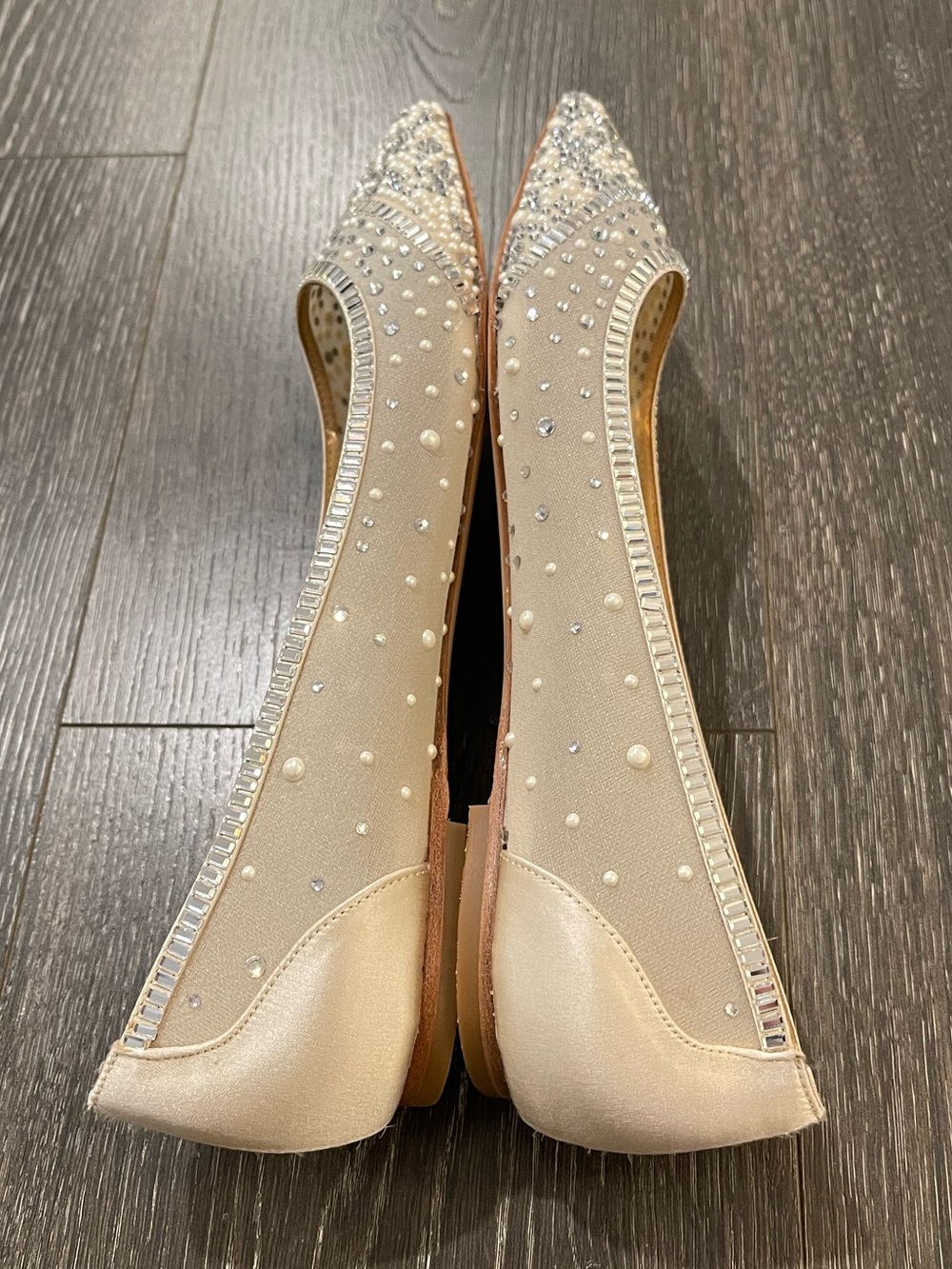 Crystal and Pearl Embellished Flats - Picture 4 of 11